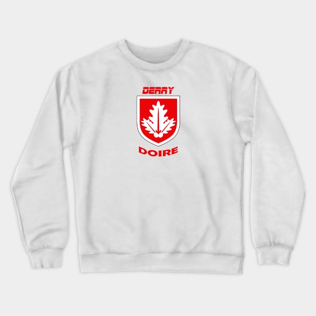 County Derry Ireland Crest Crewneck Sweatshirt by Ireland